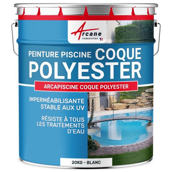 Peinture piscine polyuréthane pour coques polyester- Aspect / Couleur