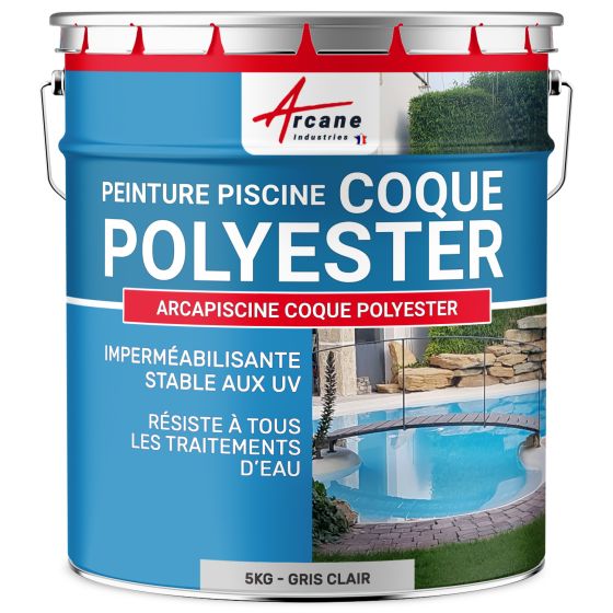 Peinture piscine polyuréthane pour coques polyester- Aspect / Couleur