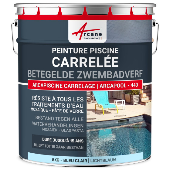 Tegelverf voor betegelde zwembaden - ARCAPOOL -440-1 - 5 kg (tot 15m² voor 2 lagen)