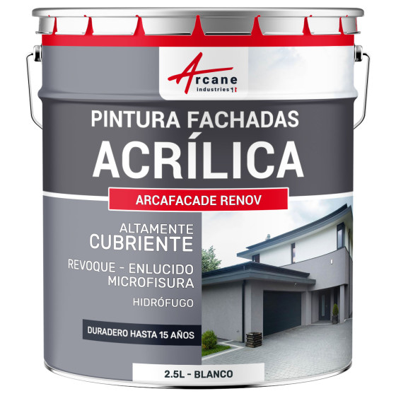 Pintura Acrílica para Fachadas para Revoque - ARCAFAÇADE RENOV2.5 L (+ o - 15 m² en 1 capa) Pintura Acrílica para Fachadas para Revoque - ARCAFAÇADE RENOV2.5 L (+ o - 15 m² en 1 capa)
