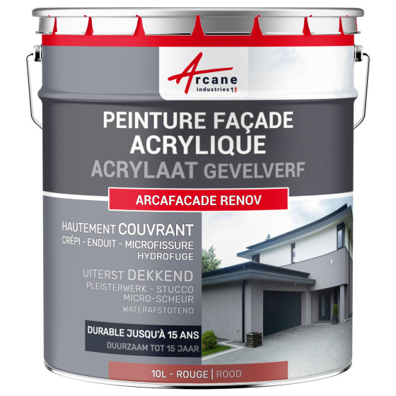 Acrylverf voor Gevelpleister - ARCAFAÇADE RENOV - 10 L (+ of - 60 m² in 1 laag)