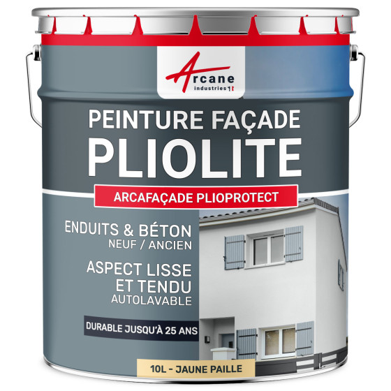 Peinture Pliolite  - ARCAFAÇADE PLIOPROTECT-10L-Jaune-Paille-Aspect / Couleur