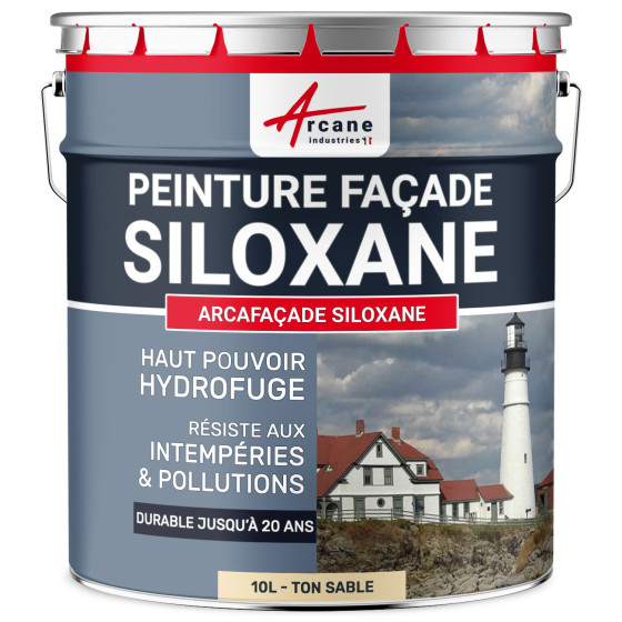 Peinture Siloxane - ARCAFAÇADE SILOXANE-10L-Ton-Sable-Ral-085-90-20-Aspect / Couleur Peinture Siloxane - ARCAFAÇADE SILOXANE-10L-Ton-Sable-Ral-085-90-20-Aspect / Couleur