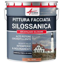 ARCAFAÇADE SILOXANE 10 L (+ o - 60 m² in 1 strato) Ocra - RAL 050 60 40