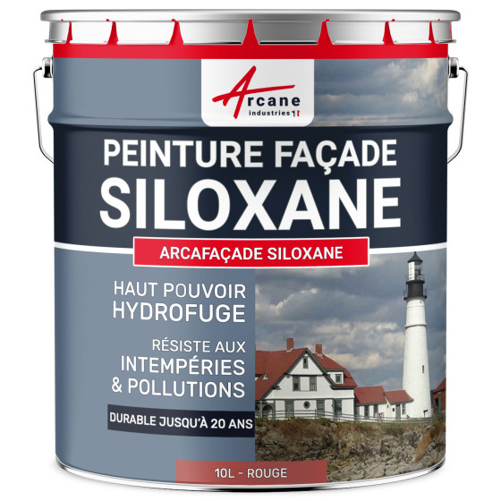 Peinture Siloxane - ARCAFAÇADE SILOXANE-10L-Rouge-Ral-030-50-40-Aspect / Couleur Peinture Siloxane - ARCAFAÇADE SILOXANE-10L-Rouge-Ral-030-50-40-Aspect / Couleur