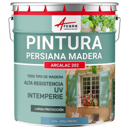 Pintura para contraventanas de madera Arcalaque 202 2.5 L Azul Pastel RAL 5024