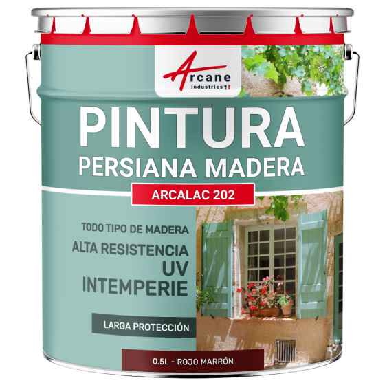 Pintura para contraventanas de madera Arcalaque 202 0.5 L Rojo Marrón RAL 3011
