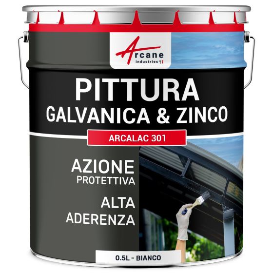 Vernice per Galvanizzato e Zinco: ARCALAC 301 0.5 L RAL 9003 - Bianco