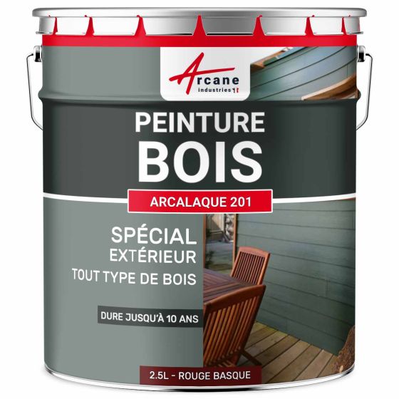 Peinture bois extérieuret intérieur - ARCALAQUE 201-Rouge-Basque- Couleur / Aspect Peinture bois extérieuret intérieur - ARCALAQUE 201-Rouge-Basque- Couleur / Aspect