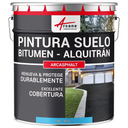 Pintura bituminosa y de alquitrán resina de suelo para asfalto Azul 15 kg (hasta 30 m² en 2 capas)