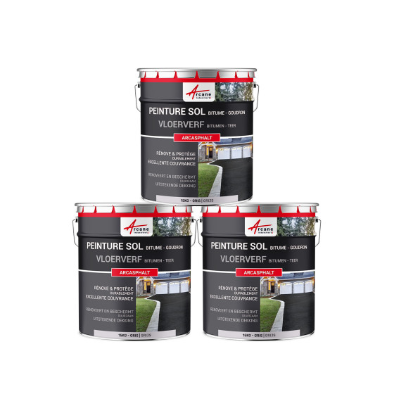 Bitumenverf / Teerverf: Harsverf voor asfalt 3x15kg gris