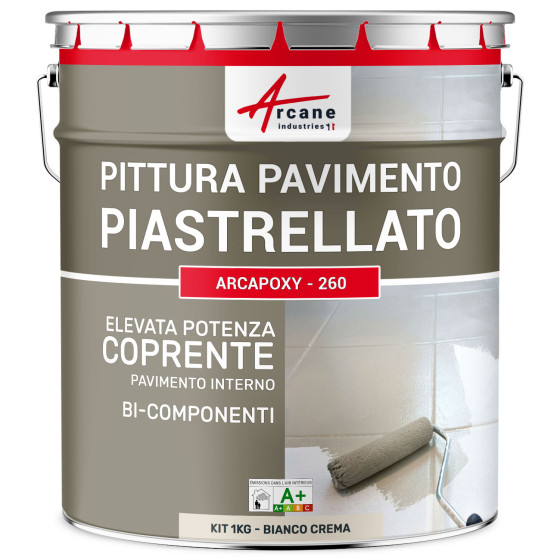 Vernice Pavimenti Piastrellati -Arcapoxy Pavimento Piastrellato 1 kg  RAL 9001 - Bianco Crema