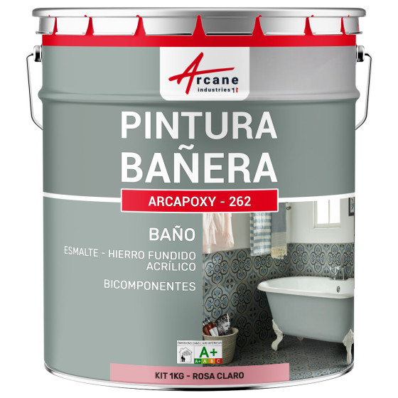 Resina para renovación de bañeras - esmaltes de baño ARCAPOXY BAÑERA 1 kg (hasta 3 m² en 2 capas) RAL 3015 Rosa Claro Resina para renovación de bañeras - esmaltes de baño ARCAPOXY BAÑERA 1 kg (hasta 3 m² en 2 capas) RAL 3015 Rosa Claro