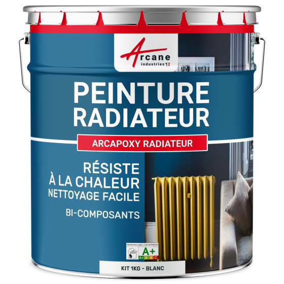 Peinture radiateur / chauffage-Kit1Kg-Ral-9003-Blanc-Aspect / Couleur Peinture radiateur / chauffage-Kit1Kg-Ral-9003-Blanc-Aspect / Couleur