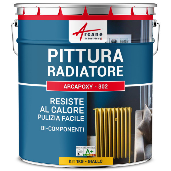 Vernice per radiatore / riscaldamento: ARCAPOXY - 302 1 kg  Giallo traffico - RAL 1023