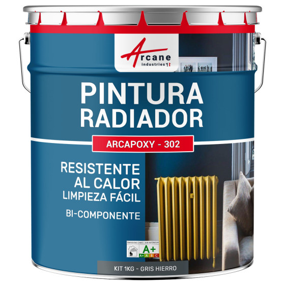 Pintura para radiadores / calefacción ARCAPOXY RADIADORES RAL 7011  Gris Hierro 1 kg (hasta 5 m² en 2 capas)