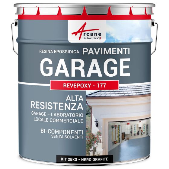 REVEPOXY -1 77 25 kg (fino a 80 m² in 2 strati) Nero Grafite - RAL 9011 REVEPOXY -1 77 25 kg (fino a 80 m² in 2 strati) Nero Grafite - RAL 9011