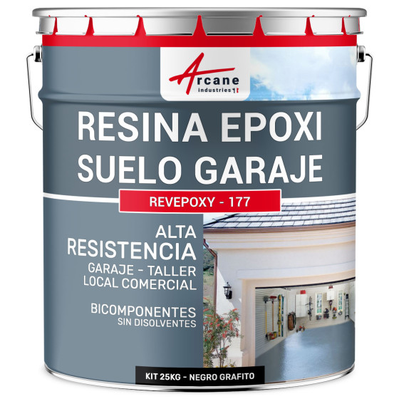 Resina para suelo de garaje / Pintura epoxi para suelo: REVEPOXY GARAJE25 kg (hasta 80 m² en 2 capas) Resina para suelo de garaje / Pintura epoxi para suelo: REVEPOXY GARAJE25 kg (hasta 80 m² en 2 capas)