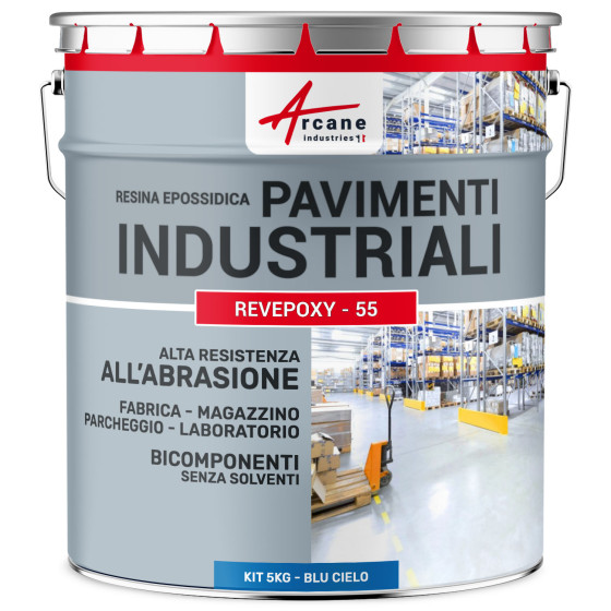 REVEPOXY - 55 5 Kg (fino a 10 m² in 2 strati) Blu Cielo - RAL 5015 REVEPOXY - 55 5 Kg (fino a 10 m² in 2 strati) Blu Cielo - RAL 5015