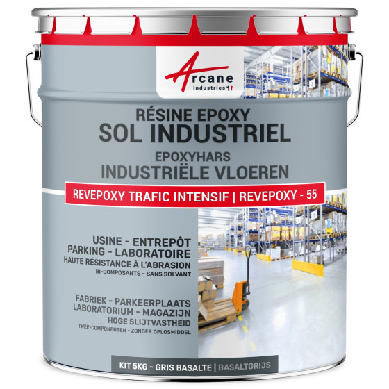 Epoxyverf voor industriële vloeren en parkeergarages - REVEPOXY -55 - 5 Kg (tot 10 m² in 2 lagen)