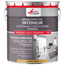 Beige vloerverf - Epoxyhars binnenvloer voor keuken en badkamer | Maison Etanche