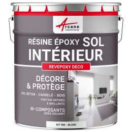 Peinture sol noire Résine époxy sol intérieur pour cuisine et salle de bain | Maison Etanche