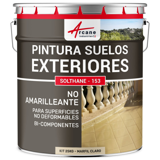 Pintura para Suelo de Hormigón Exterior SOLTHANE 25 kg Marfil Claro RAL 1015