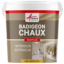 Badigeon de chaux jaune naturelle pour murs intérieurs et extérieurs | Maison Etanche