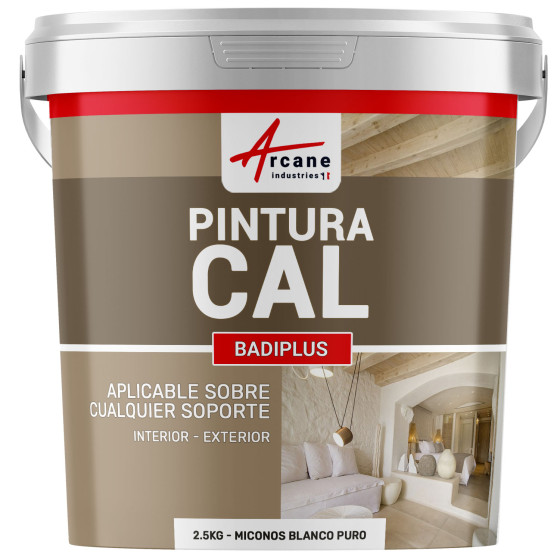 Encalado de Cal para Paredes Interiores y Fachadas Exteriores - BADIPLUS2.5 kg (hasta 12.5 m²)