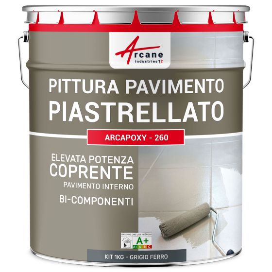 Arcapoxy Pavimento Piastrellato 1 kg (fino a 50 m² in 2 strati) RAL 7011 - Grigio Ferro