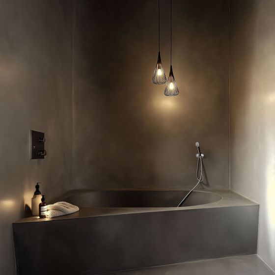 Kit Béton CiréSalle de Bain :Enduit imperméable Gris - Flanelle_01