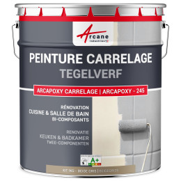 TEGELVERF VOOR KEUKEN EN BADKAMER - ARCAPOXY -245 Kleur:RAL 1019 - Grijsbeige - 1 kg (tot 10 m² in 2 lagen)