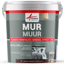 KIT BETON CIRE MUREN Kleur:Arabicabruin - Conditionering:2 m² - Stuurman