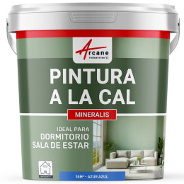 Pintura de Cal para Interior - MINERALIS Azur Azul - 15 m² (2.5 kg en 1 capa)