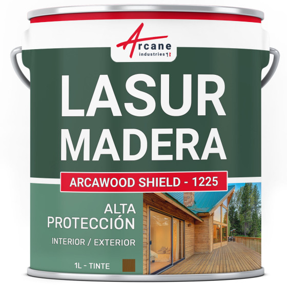 Barniz para madera exterior / interior ARCALASURE HYDRO 1 L - Roble oscuro