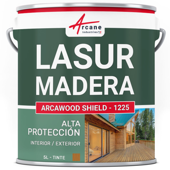 Barniz para madera exterior / interior ARCALASURE HYDRO 5 L - Castaño
