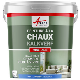 Natuurlijke Kalkverf voor Binnen - MINERALIS Azurblauw - 15 m² (2.5 kg in 1 laag)