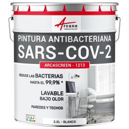 Pintura antibacteriana blanca. pared y techo: ARCASCREEN - 1213 Blanco - 2.5 L