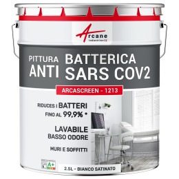 Pittura antibatterica bianca. per muri e soffitti: ARCASCREEN - 1213 Bianco - 2.5 L