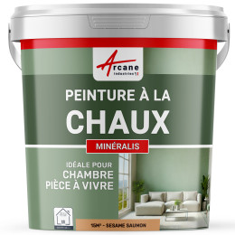 Peinture Orange à la Chaux Naturelle Intérieure - MINERALIS Sésame Saumon - 15 m² 2.5 kg en 1 couche