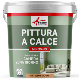 Pittura Arancione a Calce Naturale per Interni - MINERALIS Sesame Salmone - 15 m² 2.5 kg in 1 strato