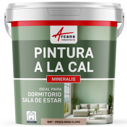 Pintura Rosa de Cal Natural para Interior - MINERALIS Pesca Rosa Claro - 15 m² 2.5 kg en 1 capa