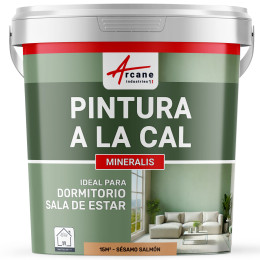 Pintura Naranja a la Cal Natural para Interior - MINERALIS Sésamo Salmón - 15 m² 2.5 kg en 1 capa