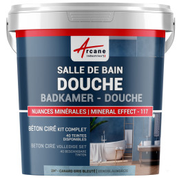 Kit beton cire Badkamer: Waterdichte Pleister Eendblauwgrijs - 2 m²