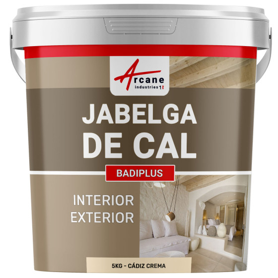 Jabelga de Cal para Paredes Interiores y Fachadas Exteriores - BADIPLUS Cádiz Crema - 5 kg  25 m²