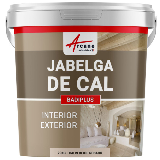 Jabelga de Cal para Paredes Interiores y Fachadas Exteriores - BADIPLUS Calvi Beige Rosado - 20 kg  100 m²