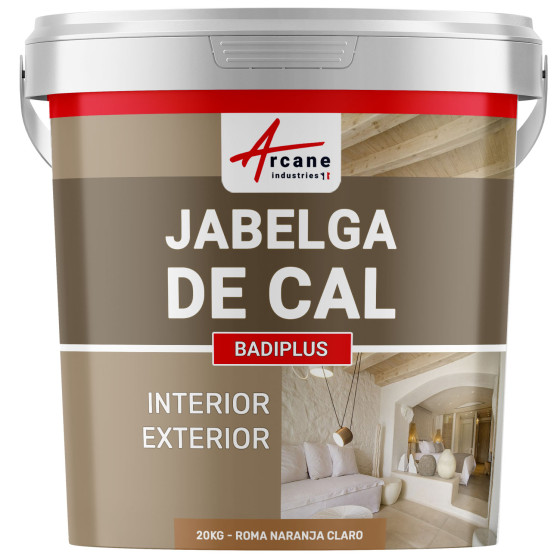 Jabelga de Cal para Paredes Interiores y Fachadas Exteriores - BADIPLUS Roma - Naranja Claro - 20 kg  100 m²