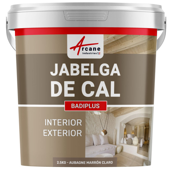 Jabelga de Cal Marrón para Muro Interior y Fachada Exterior - BADIPLUS Aubagne - Marrón Claro - 2.5 kg 12.5 m² Jabelga de Cal Marrón para Muro Interior y Fachada Exterior - BADIPLUS Aubagne - Marrón Claro - 2.5 kg 12.5 m²