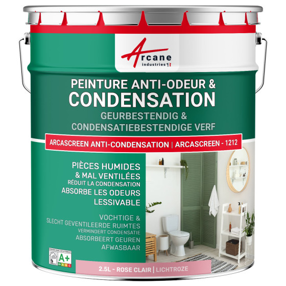 Anti-condensatie. geur- en schimmelverf voor vochtige ruimtes: ARCASCREEN -1212 2.5 L - Lichtroze - RAL 3015