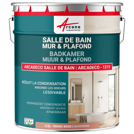 Badkamerverf. voor muren en plafonds: ARCADECO -1215 2.5 L - Beigerood - RAL 3012